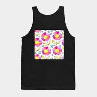 a floral pattern. Tank Top